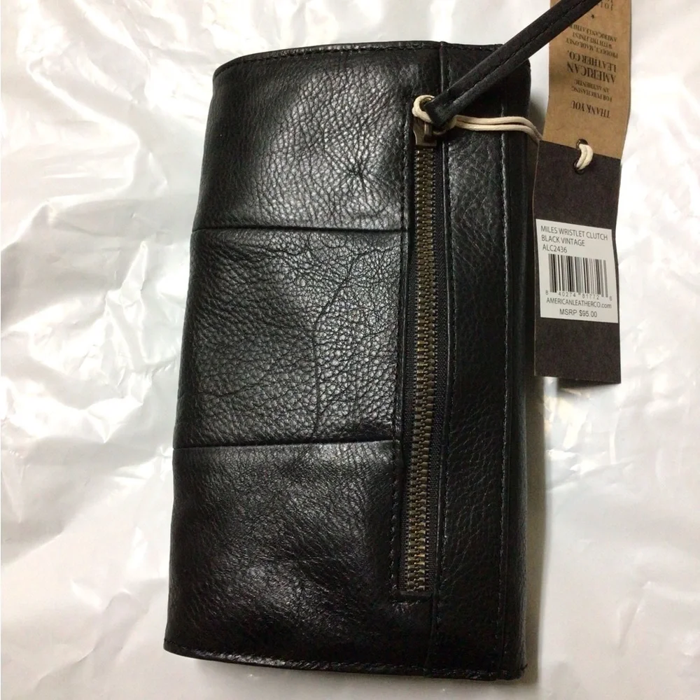 American Leather Co. Miles Wristlet Clutch